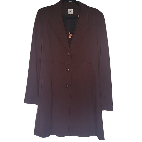 Cabi Boss Long Jacket in Currant Wine, M - Picture 1 of 10
